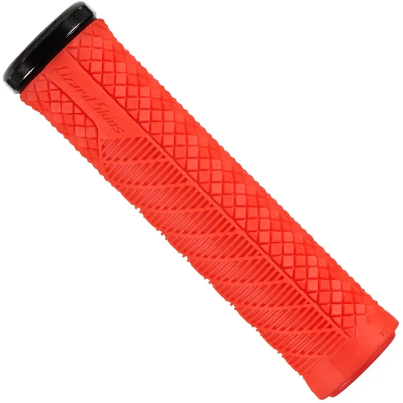 Lizard Skins Charger Evo Single-Clamp Lock-On MTB Grips - Red 130mm